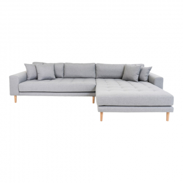 House Collection Canapé d'Angle Milo Lounge Sofa Droit Gris Clair