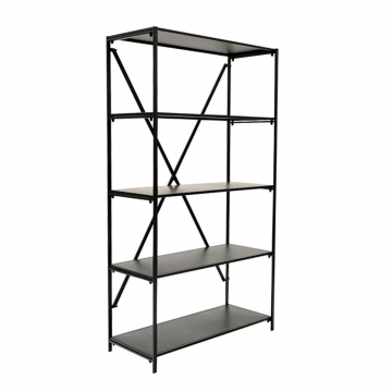 Mysa Armoire à Étagères 86 x 36 cm Maiken Noir