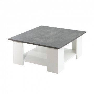 Interia Table Basse Zita Blanc - Béton