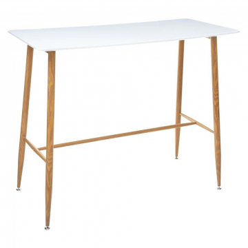 Eazy Living Table de Bar 120 cm Maura Blanc