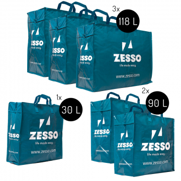 Zesso Big Shopper Mix Zesso Bag 1x M, 2x L, 3x XL - Vorteilspaket Set von 6
