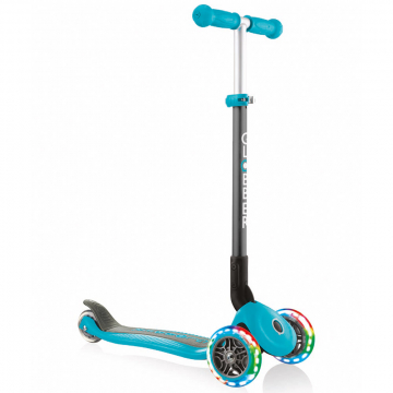 Globber Scooter Ab 3 Jahren Primo Foldable Lights Pastell Teal