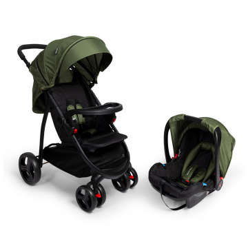 Little World Poussette 2 en 1 Convoy Noir-Vert