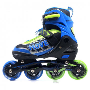 Move Inline Skates Fast Boy Maat 34-37 Blauw - Groen