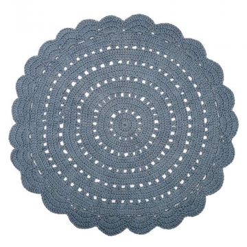 Nattiot Tapis Ø 120 cm Alma Bleu-Gris