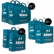 Zesso Big Einkaufstasche Mix Zesso Bag 2x M, 2x L, 2x XL - Vorteilspaket Set von 6
