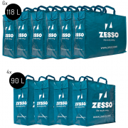 Zesso Big Einkaufstasche Maxi Mix Zesso Bag 4x L, 6x XL - Aufbewahrungstaschen Set von 10 -Umzugpaket