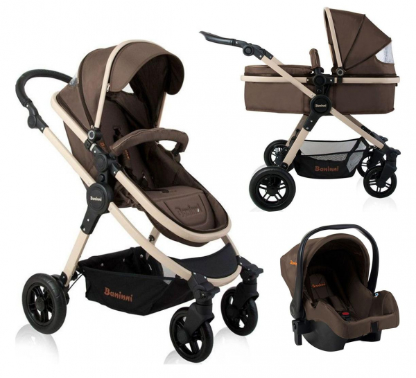 Combi kinderwagen Kopen? Zesso Ayo 3 in 1 Sugar Brown