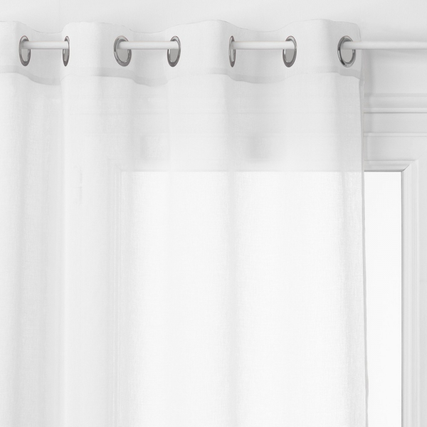 Groot Bovenstaande voetstuk Wit vitrage gordijn kopen? Zesso - Eazy Living Glasgordijn Met Ringen  Beatrice 140 cm x 240 cm Wit