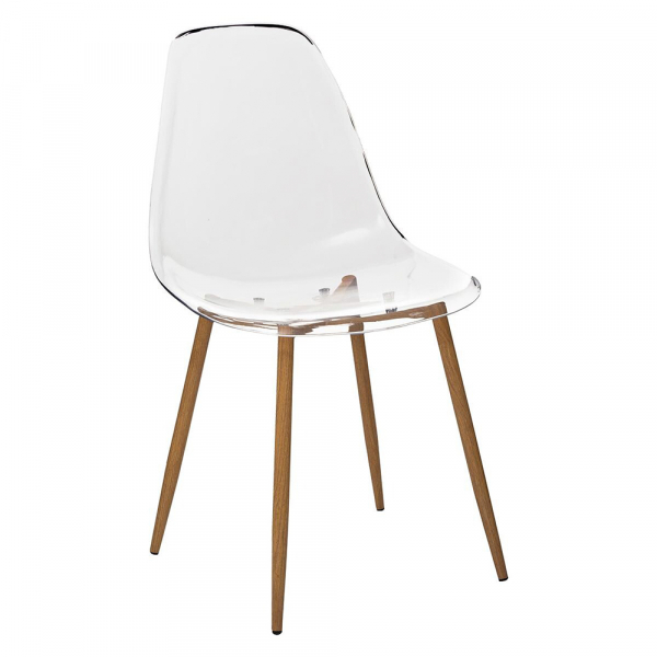 4er Stuhl Plastik Küchenstühle Esszimmerstühle Wohnzimmerstuhl Transparent Clear 