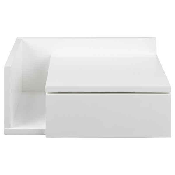 Furpal Cube Wand-Nachttisch 2er Set - Weiß 42,5x33x32,5cm