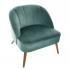 Eazy Living Fauteuil en Velours Gabby Vert