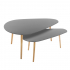 Eazy Living Set de 2 Tables Basses Hugo Gris