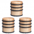 Eazy Living Deurstopper Dray Ø 7 cm Hout - 3 Stuks