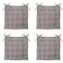 Eazy Living Coussin de Chaise Basile Gris Clair 38 x 38 cm - 4 Pièces