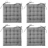 Eazy Living Coussin de Chaise Therese Gris 38 x 38 cm - 4 Pièces