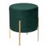 Eazy Living Pouf en Velours Aras Ø 34 cm Vert