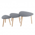 Eazy Living Set Van 3 Tafeltjes Gabriel Grijs