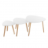 Eazy Living Set Van 3 Tafeltjes Gabriel Wit