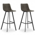 Stozy Tabouret de Bar Bas Mill Gris - 2 Pièces