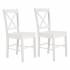 Lieko Chaise de Salle à Manger Alba Blanc - 2 Pièces