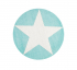 Livone Teppich Happy Rugs Star Rund Mint - Weiß Ø 133 cm