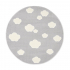 Livone Tapijt Ø 133 cm Happy Rugs Sky Cloud Grijs - Wit