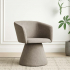 Milton & Oldbrook Chaise de Salle à Manger Pivotante Sezana Taupe