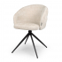 Milton & Oldbrook Chaise de Salle à Manger Pivotante Ruse Blanch - Noir