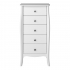 Steens Armoire à Tiroirs Baroque Blanc 5 Tiroirs