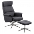 Smuk Relaxfauteuil met Voetenbank Zayne Donker Grijs
