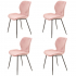 Zatalo Velours Chaise de Salle à Manger Tatjana Rose - 4 Pièces