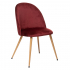 Eazy Living Samt Esszimmerstuhl Nathan Rot - Holz