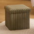 Eazy Living Velours Côtelé Pouf + Boîte de Rangement Calie Vert