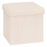 Eazy Living Velours Côtelé Pouf + Boîte de Rangement Calie Blanc