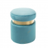 Baytex Velvet Poef Samui Ø 30 cm Licht Blauw