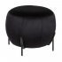 Eazy Living Velvet Poef Dorine Ø 44 cm Zwart