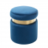 Baytex Velvet Poef Samui Ø 30 cm Blauw