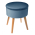 Eazy Living Kruk Met Opbergruimte Dina Ø 36 cm Blauw 