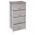 Eazy Living Korbschrank Achille 4 Schubladen Grau