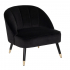 Eazy Living Fauteuil en Velours Fara Noir