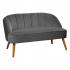 Eazy Living Velvet 2-zitsbank Gabby Grijs