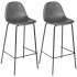 Eazy Living Tabouret de Bar Mara Gris - 2 Pcs