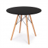 BAM-Meubel Table de Salle à Manger Ø 80 cm Dune Noir