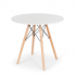 BAM-Meubel Table de Salle à Manger Ø 80 cm Dune Blanc