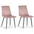 Stozy Velvet Eetkamerstoel Amya Roze - 2 Stuks