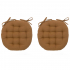 Eazy Living Coussin de Chaise Lys Brun - 38 cm x 38 cm - 4 Pièces