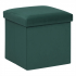 Eazy Living Velours Pouf + Boîte de Rangement Antoinette Vert Foncé