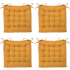 Eazy Living Coussin de Chaise Basile Jaune 38 x 38 cm - 4 Pièces
