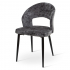 Milton & Oldbrook Chenille Eetkamerstoel Barcelona Donker Grijs - Zwart